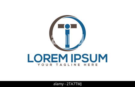TI Logo Design Stock Vector