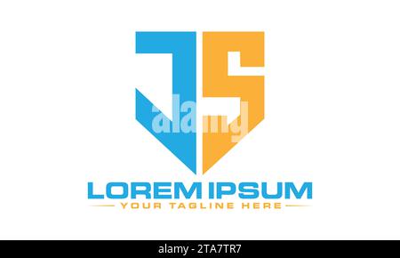 JS Logo Design Modern Logo Design Stock Vector