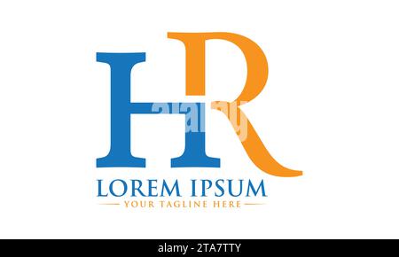 HR Letter Logo Design. Stock Vector
