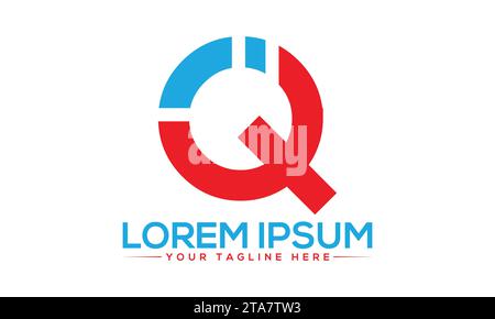 iq Logo design Unique and Professional Logo Design Stock Vector