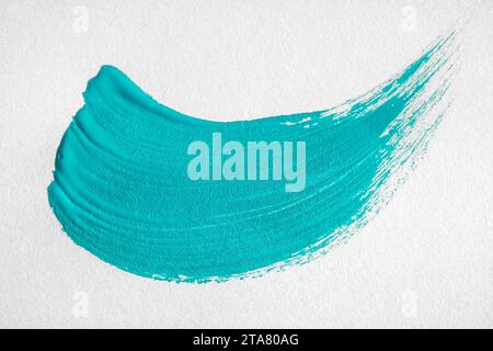 aruba blue, sea wave, turquoise background painted on a white background Stock Photo