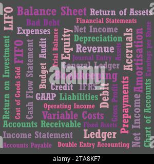 Word bubble with various Accounting Terms Vector Stock Vector