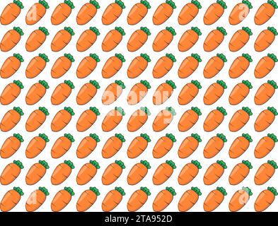 Carrot Pattern Background Cooking, cutting, vegetable concept vector illustration Stock Vector