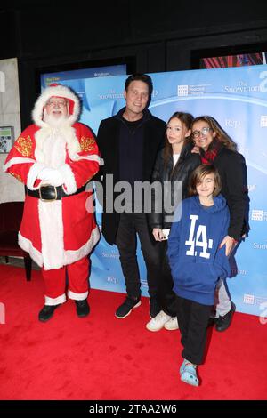 Jack MacDonald and Leah Wood attend The Snowman VIP opening at Peacock Theatre in London. Iconic family show The Snowman returns to Peacock Theatre fo Stock Photo