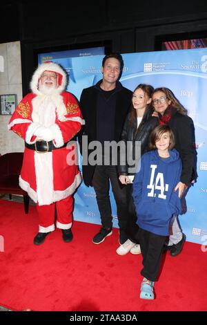 Jack MacDonald and Leah Wood attend The Snowman VIP opening at Peacock Theatre in London. Iconic family show The Snowman returns to Peacock Theatre fo Stock Photo