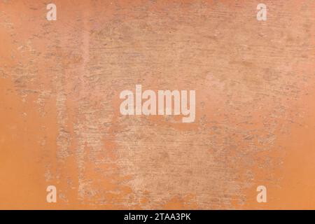 Peeling paint stain worn wood floor surface weathered background texture wooden shabby. Stock Photo