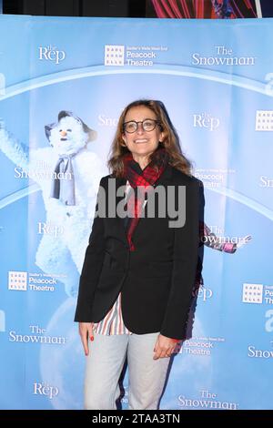 Jack MacDonald and Leah Wood attend The Snowman VIP opening at Peacock Theatre in London. Iconic family show The Snowman returns to Peacock Theatre fo Stock Photo