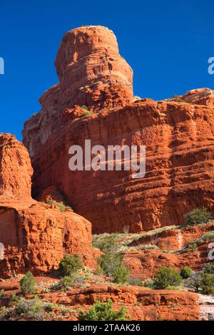 Courthouse Butte from Courthouse Butte Loop Trail, Red Rock Scenic Byway, Coconino National Forest, Arizona Stock Photo