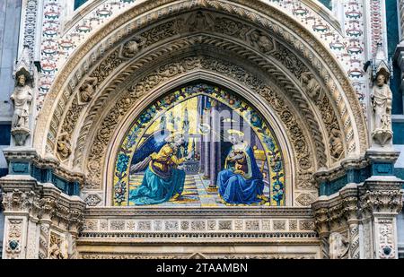 Porta della Mandorla, Florence, Tuscany, Italy Stock Photo