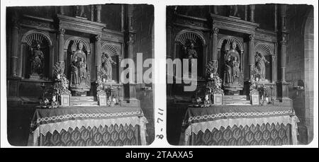 Vista de l ' altar de la Mare de Déu del Castell. Stock Photo