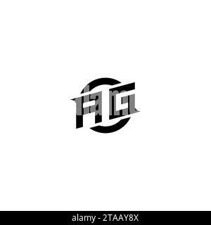 AG initial game logo, banner design for your e-sports or streaming team Stock Vector