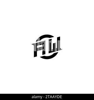 AW initial game logo, banner design for your e-sports or streaming team Stock Vector