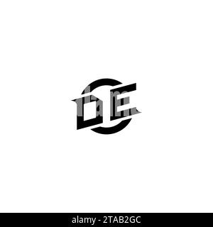 DE initial game logo, banner design for your e-sports or streaming team Stock Vector