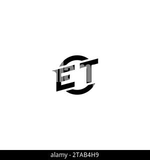 ET initial game logo, banner design for your e-sports or streaming team Stock Vector