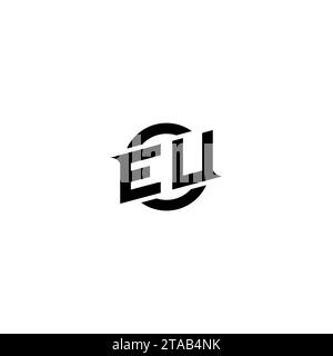 EU initial game logo, banner design for your e-sports or streaming team Stock Vector