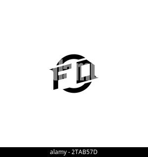 FD initial game logo, banner design for your e-sports or streaming team Stock Vector