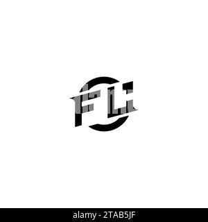 FL initial game logo, banner design for your e-sports or streaming team Stock Vector