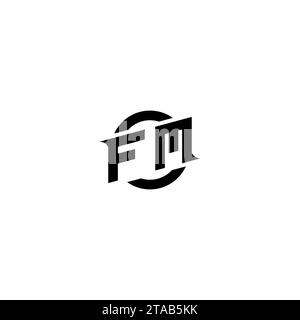 FM initial game logo, banner design for your e-sports or streaming team Stock Vector