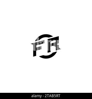 FR initial game logo, banner design for your e-sports or streaming team Stock Vector