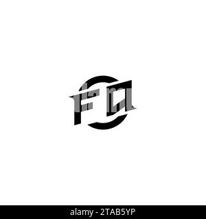 FQ initial game logo, banner design for your e-sports or streaming team Stock Vector