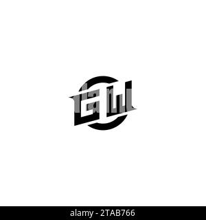 GW initial game logo, banner design for your e-sports or streaming team Stock Vector