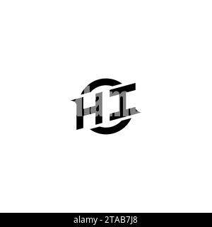 HI initial game logo, banner design for your e-sports or streaming team Stock Vector
