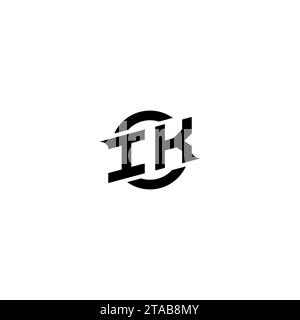 IK initial game logo, banner design for your e-sports or streaming team Stock Vector