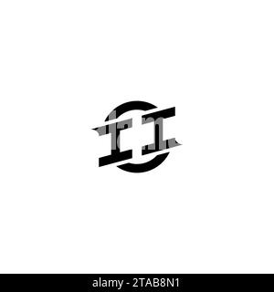 II initial game logo, banner design for your e-sports or streaming team Stock Vector