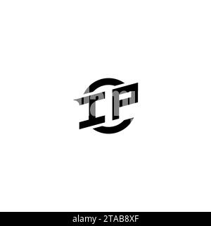IP initial game logo, banner design for your e-sports or streaming team Stock Vector