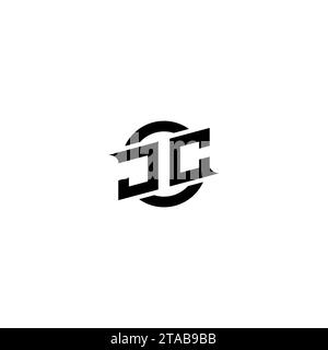 JC initial game logo, banner design for your e-sports or streaming team Stock Vector