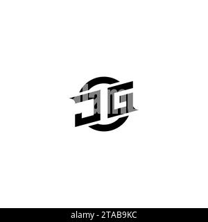 JG initial game logo, banner design for your e-sports or streaming team Stock Vector