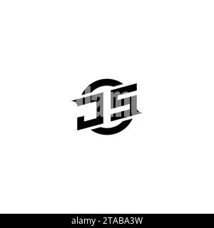 JS initial game logo, banner design for your e-sports or streaming team Stock Vector