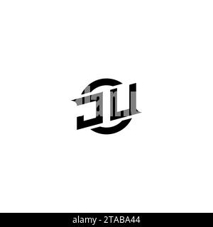 JU initial game logo, banner design for your e-sports or streaming team Stock Vector