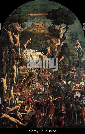 Vittore carpaccio, Crucifixion and Apotheosis of the Ten Thousand Martyrs. Stock Photo