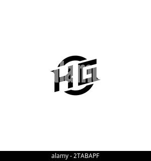 KG initial game logo, banner design for your e-sports or streaming team Stock Vector