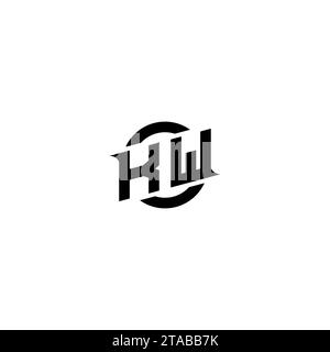 KW initial game logo, banner design for your e-sports or streaming team Stock Vector