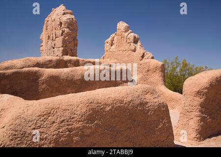 Indian ruins, Casa Grande Ruins National Monument, Arizona Stock Photo