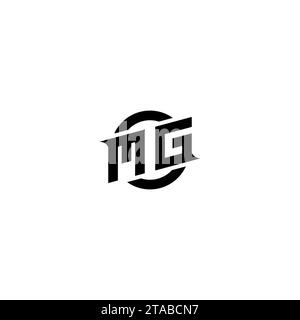 MG initial game logo, banner design for your e-sports or streaming team Stock Vector