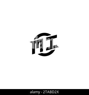 MI initial game logo, banner design for your e-sports or streaming team Stock Vector