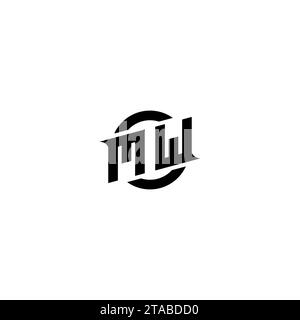 MW initial game logo, banner design for your e-sports or streaming team Stock Vector