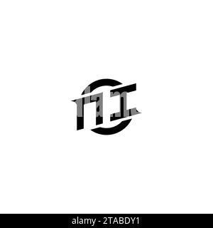 NI initial game logo, banner design for your e-sports or streaming team Stock Vector