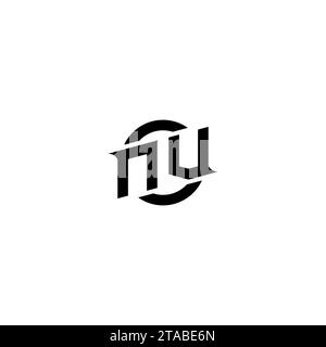 NV initial game logo, banner design for your e-sports or streaming team Stock Vector