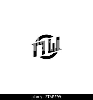 NW initial game logo, banner design for your e-sports or streaming team Stock Vector