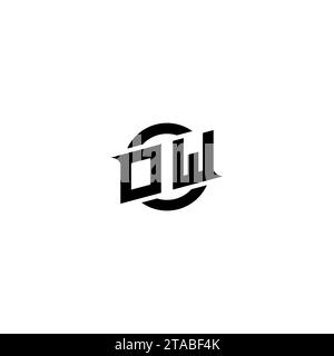 OW initial game logo, banner design for your e-sports or streaming team Stock Vector