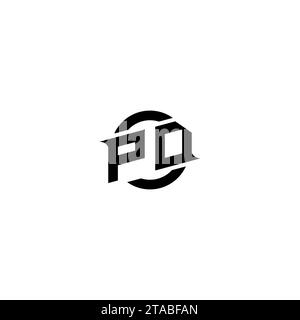 PD initial game logo, banner design for your e-sports or streaming team Stock Vector