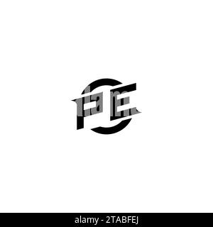PE initial game logo, banner design for your e-sports or streaming team Stock Vector
