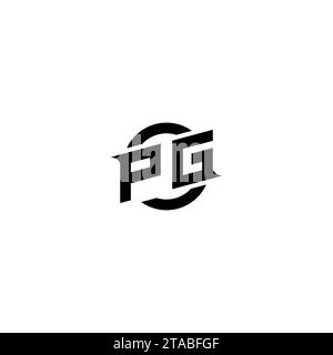 PG initial game logo, banner design for your e-sports or streaming team Stock Vector