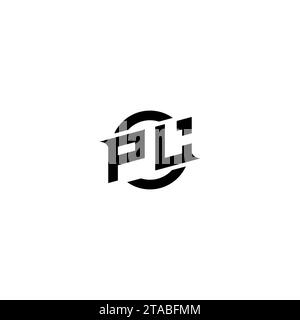PL initial game logo, banner design for your e-sports or streaming team Stock Vector