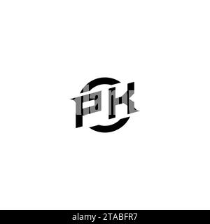 PK initial game logo, banner design for your e-sports or streaming team Stock Vector