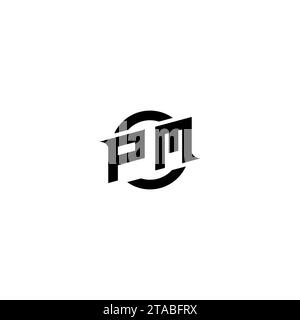 PM initial game logo, banner design for your e-sports or streaming team Stock Vector